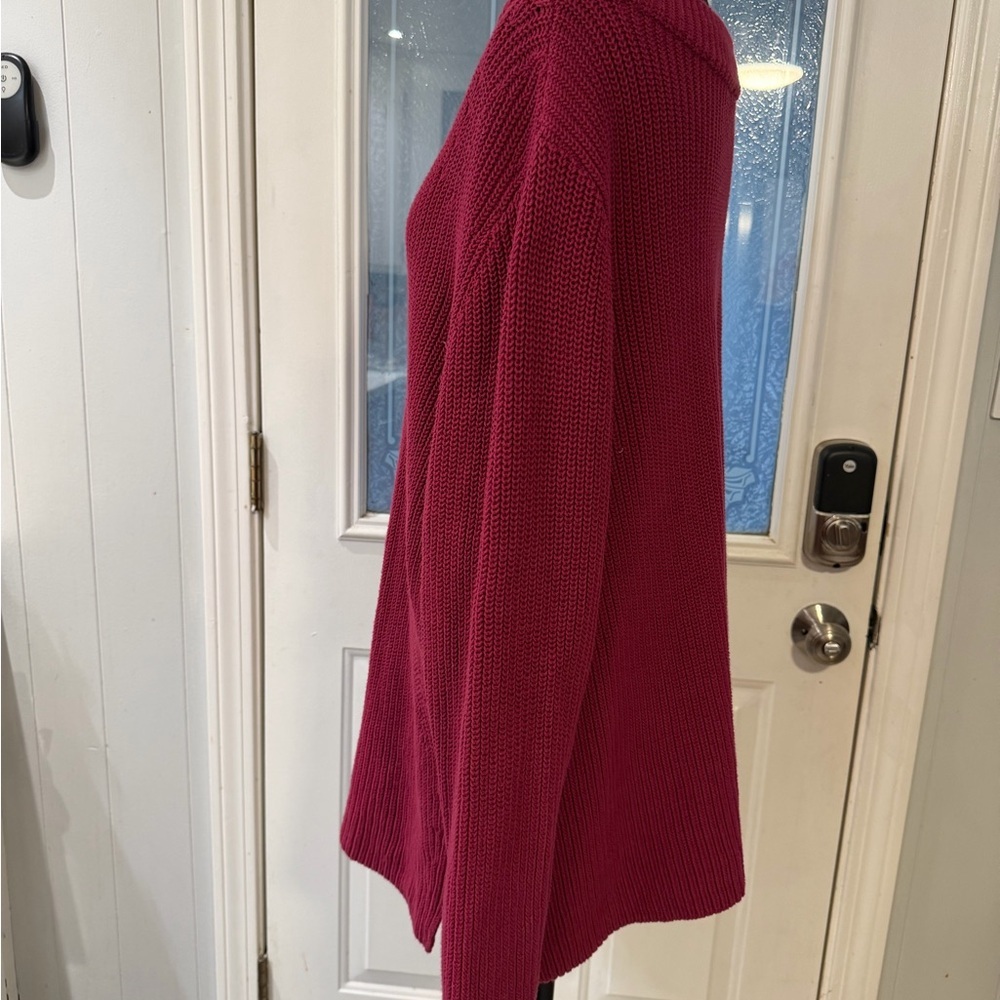 Talbots Women's Raspberry Cowl Neck Sweater NWOT - Picture 2 of 5